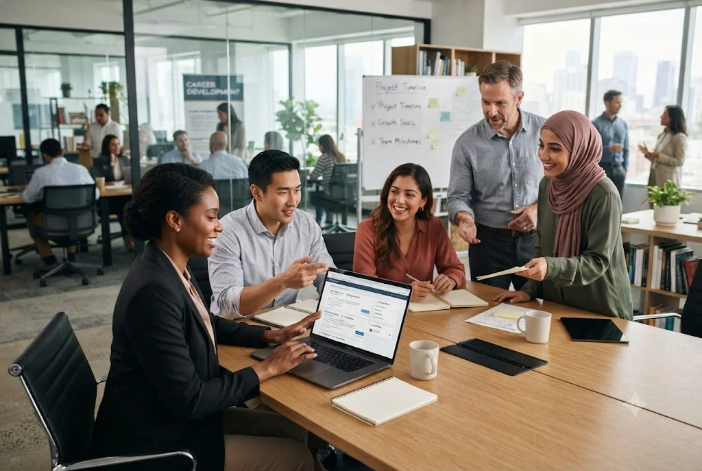 Finding opportunities for career growth through workplace projects and professional development